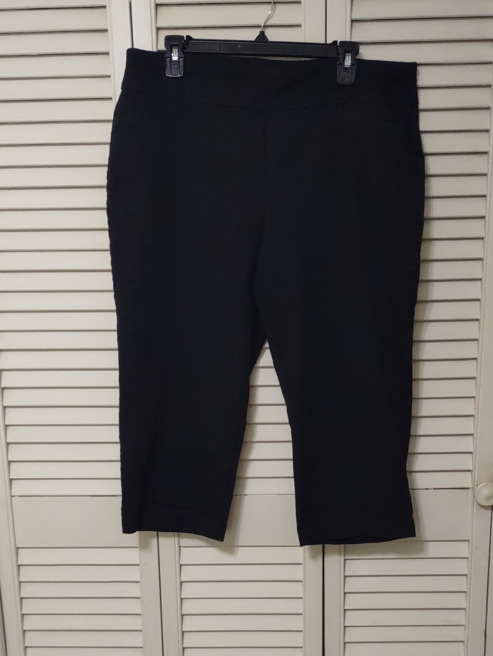 Croft & Barrow Pants Black The Effortless Pull-on Stretch Capri Size 14